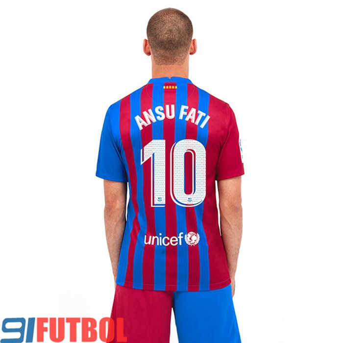 Camiseta Futbol FC Barcelona (Ansu Fati 10) Titular 2021/2022