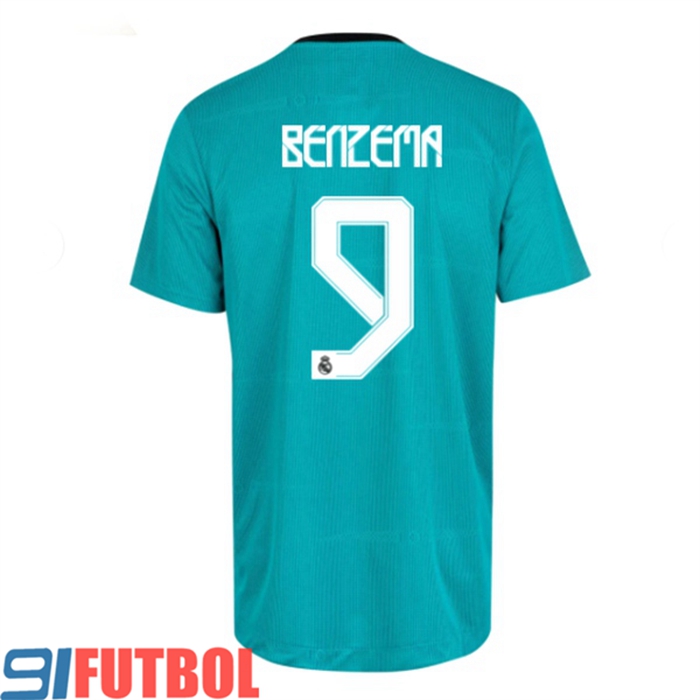 Camiseta Futbol Real Madrid (Benzema 9) Tercero 2021/2022