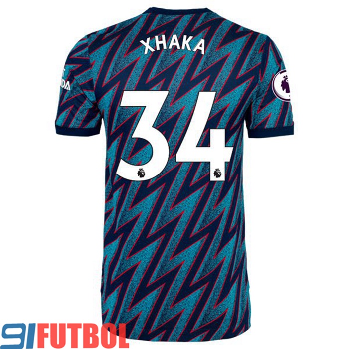 Camiseta Futbol FC Arsenal (Granit Xhaka 34) Tercero 2021/2022