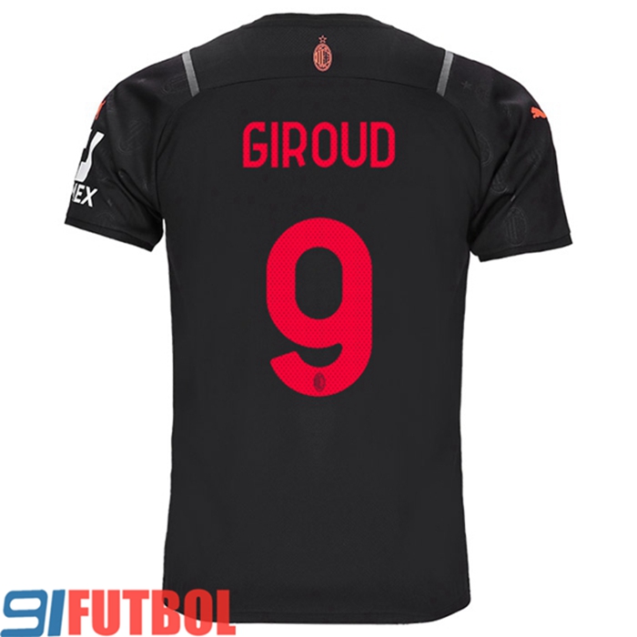 Camiseta Futbol AC Milan (GIROUD 9) Tercero 2021/2022