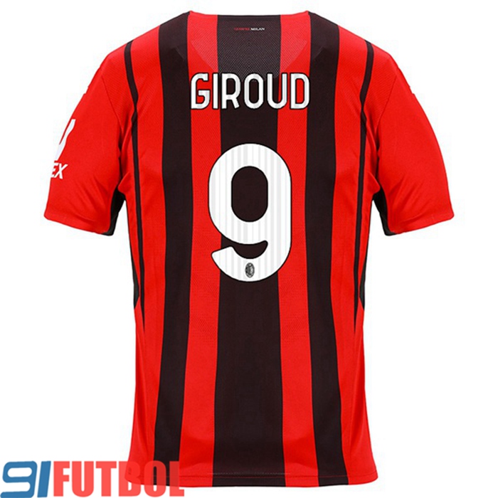 Camiseta Futbol AC Milan (GIROUD 9) Titular 2021/2022
