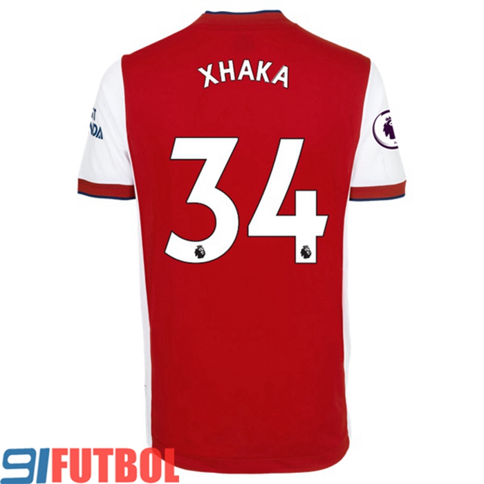 Camiseta Futbol FC Arsenal (Granit Xhaka 34) Titular 2021/2022