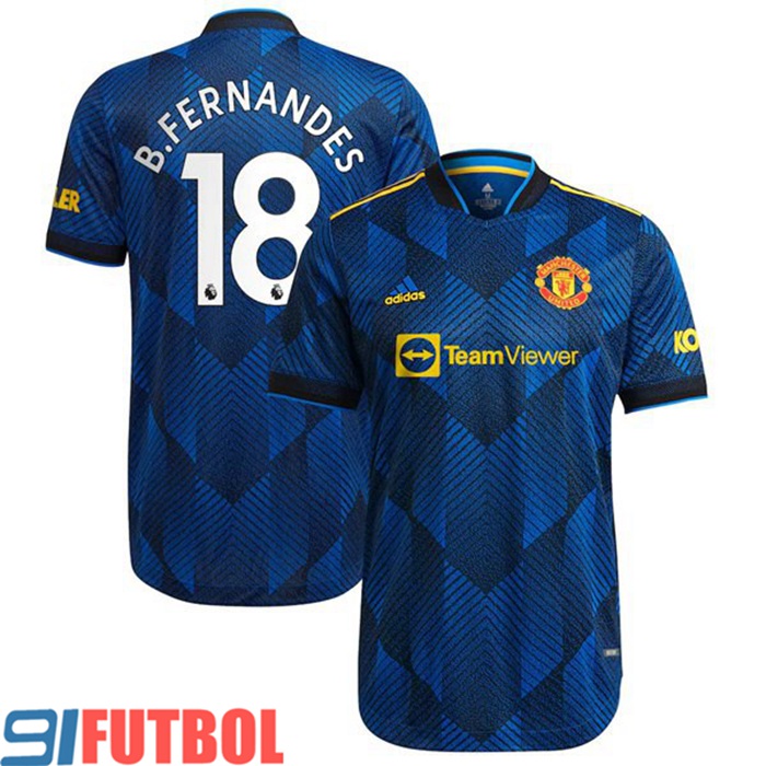 Camiseta Futbol Manchester United (B.Fernandes 18) Tercero 2021/2022