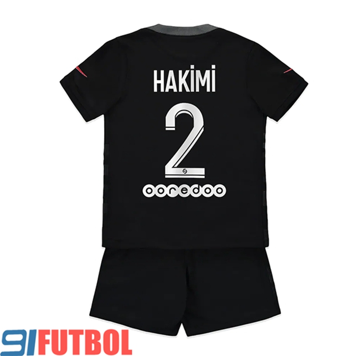 Camiseta Futbol Jordan PSG (Hakimi 2) Ninos Tercero 2021/2022