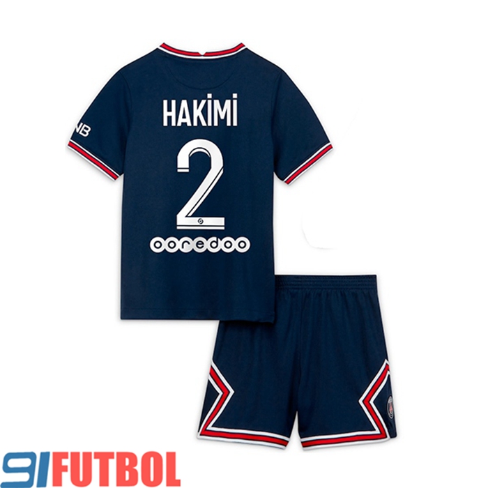 Camiseta Futbol Jordan PSG (Hakimi 2) Ninos Titular 2021/2022