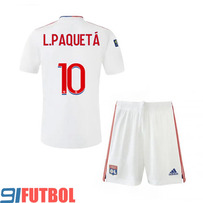 Camiseta Futbol Lyon (L.PAQUEYA 10) Ninos Titular 2021/2022