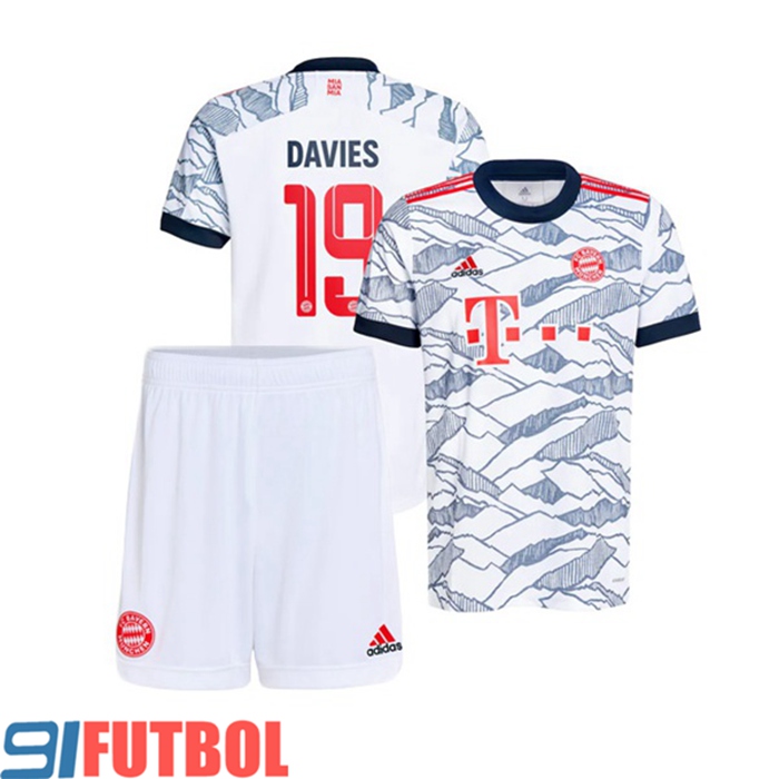 Camiseta Futbol Bayern Munich (Davies 19) Ninos Tercero 2021/2022