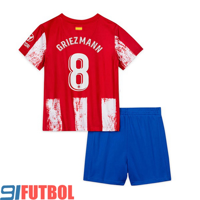 Camiseta Futbol Atletico Madrid (Griezmann 8) Ninos Titular 2021/2022