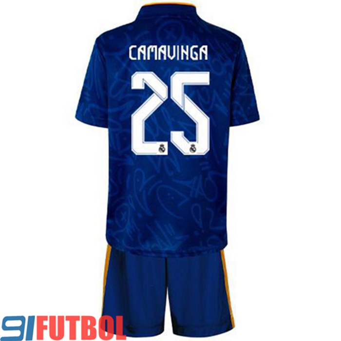 Camiseta Futbol Real Madrid (Camavinga 25) Ninos Alternativo 2021/2022