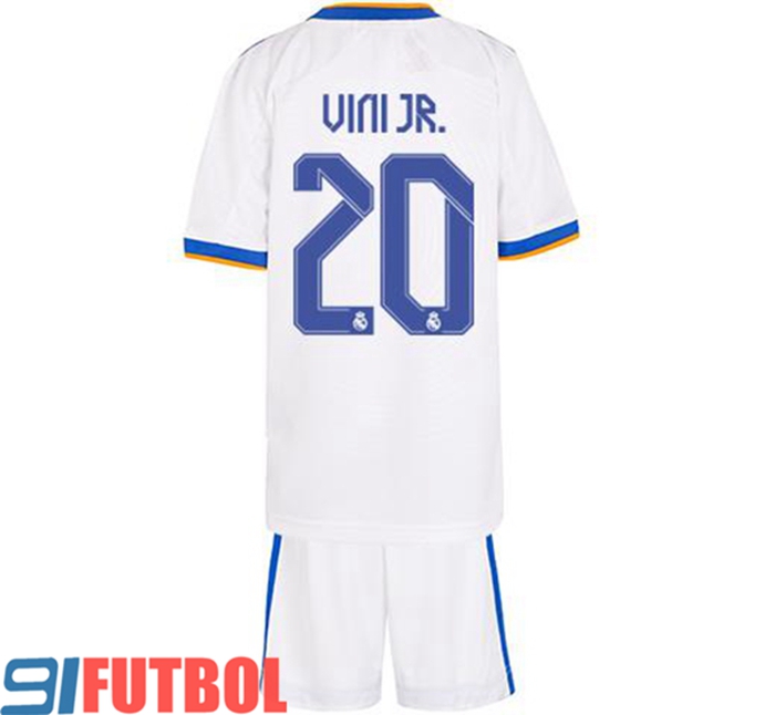 Camiseta Futbol Real Madrid (Vini Jr 20) Ninos Titular 2021/2022