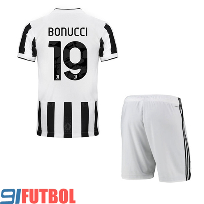 Camiseta Futbol Juventus (BONUCCI 19) Ninos Titular 2021/2022