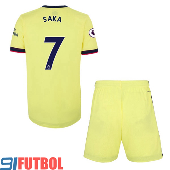 Camiseta Futbol FC Arsenal (Bukayo Saka 7) Ninos Alternativo 2021/2022