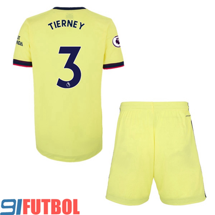 Camiseta Futbol FC Arsenal (Kieran Tierney 3) Ninos Alternativo 2021/2022