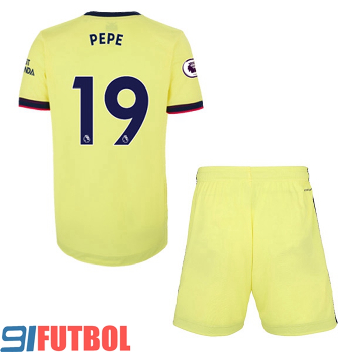 Camiseta Futbol FC Arsenal (Nicolas Pepe 19) Ninos Alternativo 2021/2022
