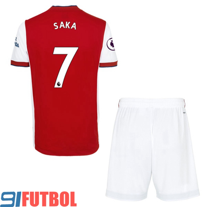 Camiseta Futbol FC Arsenal (Bukayo Saka 7) Ninos Titular 2021/2022