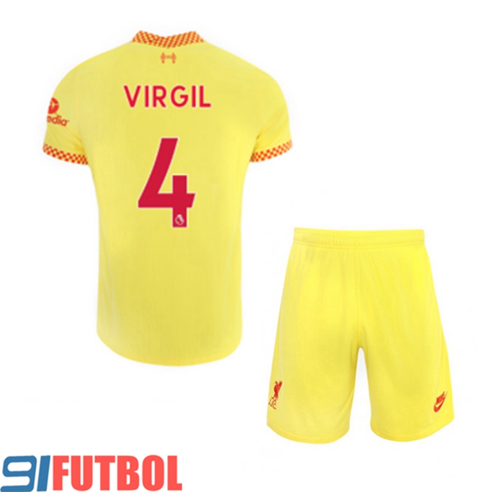 Camiseta Futbol FC Liverpool (Virgil 4) Ninos Tercero 2021/2022