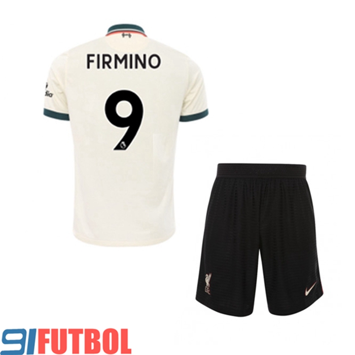 Camiseta Futbol FC Liverpool (Roberto Firmino 9) Ninos Alternativo 2021/2022
