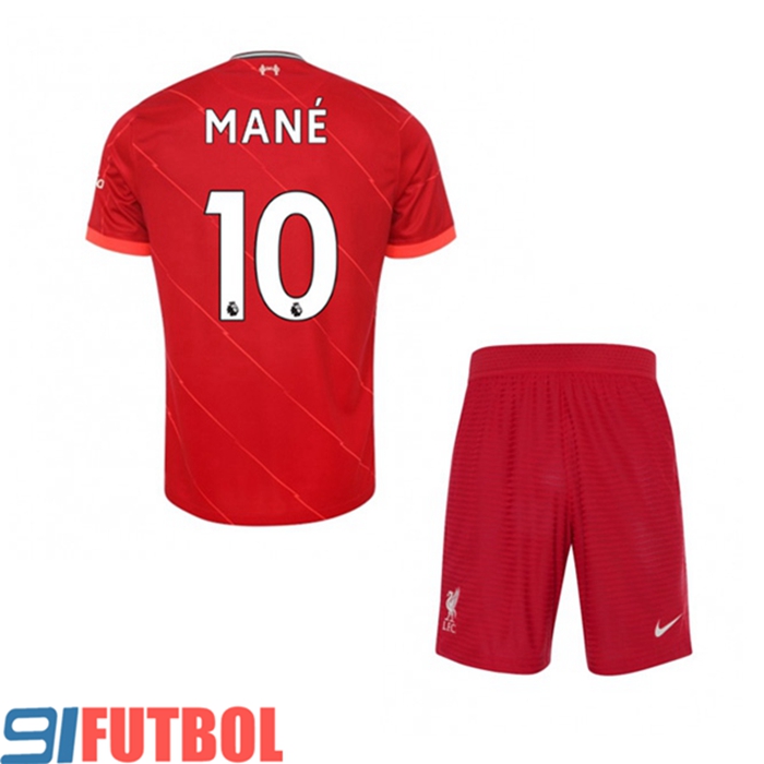 Camiseta Futbol FC Liverpool (Sadio Mane 10) Ninos Titular 2021/2022