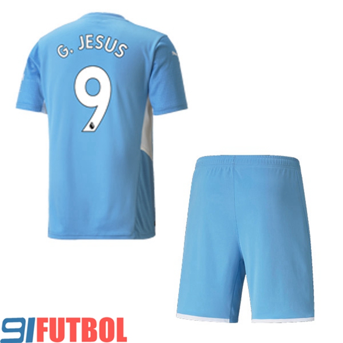 Camiseta Futbol Manchester City (G.JESUS 9) Ninos Titular 2021/2022