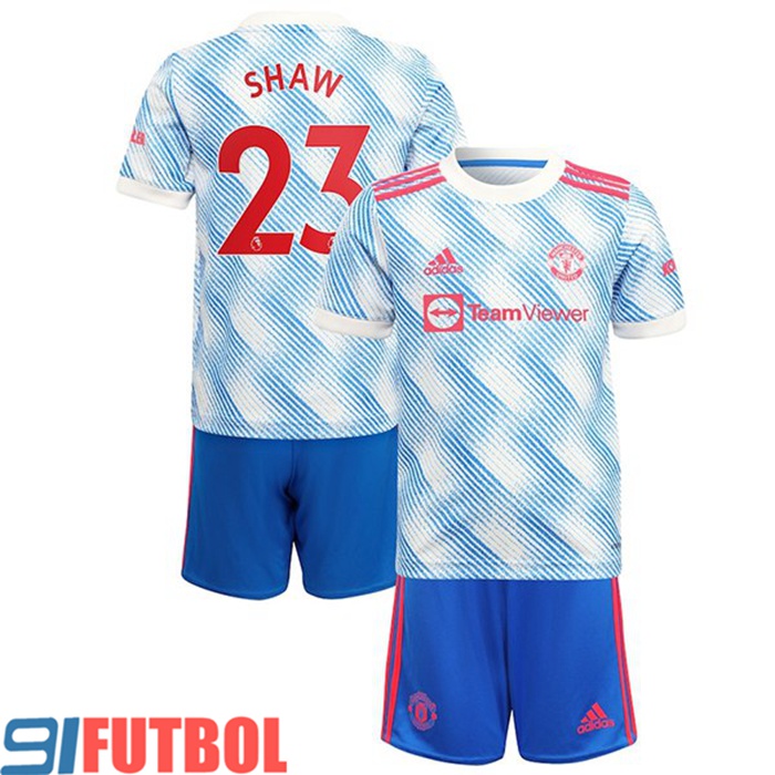 Camiseta Futbol Manchester United (Shaw 23) Ninos Alternativo 2021/2022