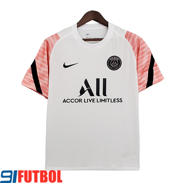 Camiseta Entrenamiento PSG Blanca/Rosa 2021/2022
