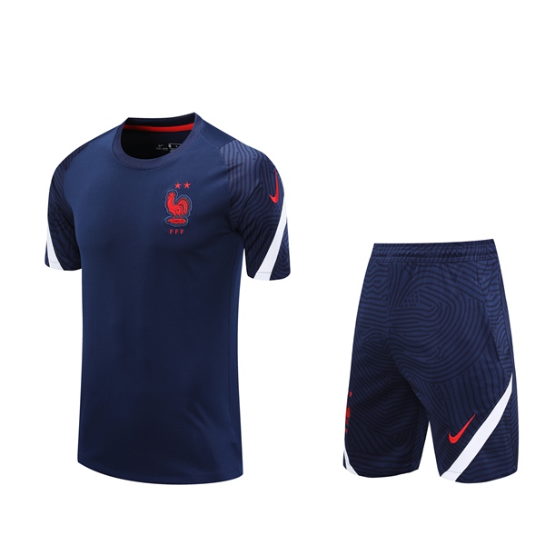 Camiseta Entrenamiento Francia + Cortos Azul Royal 2020/2021