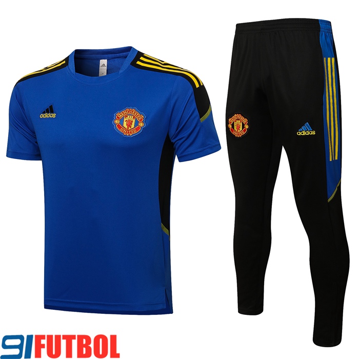 Camiseta Polo Manchester United + Pantalones Azul/Negro 2021/2022