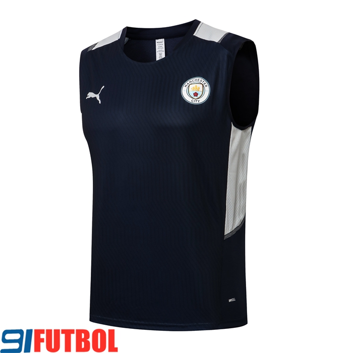 Camiseta Entrenamiento sin mangas Manchester City Azul Marino 2021/2022
