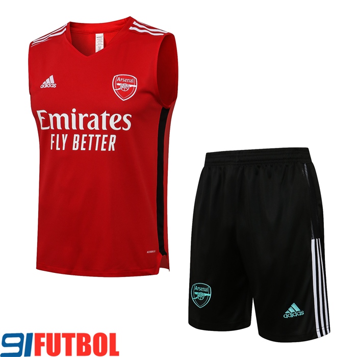 Camiseta Entrenamiento sin mangas FC Arsenal + Cortos Rojo 2021/2022