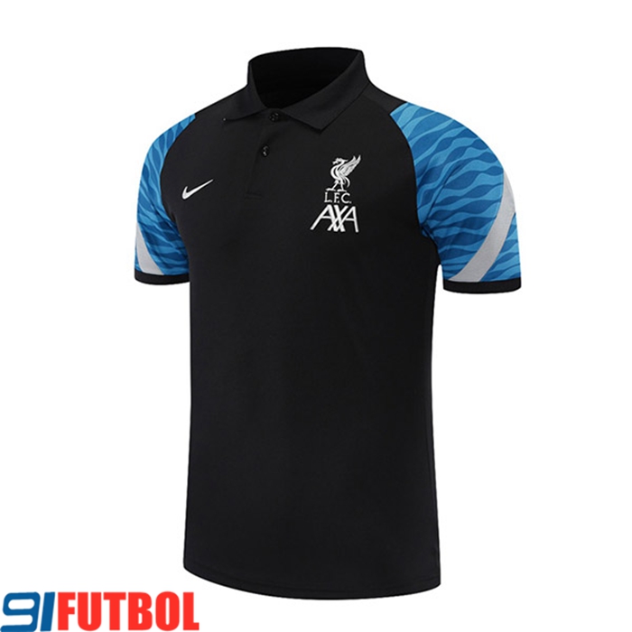 Camiseta Polo FC Liverpool Negro/Azul 2021/2022