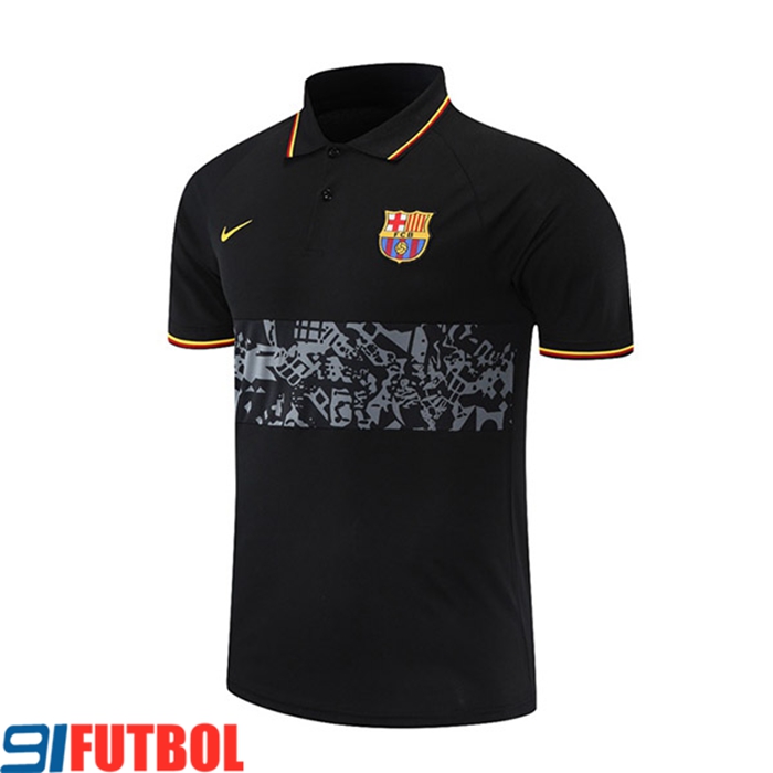 Camiseta Polo FC Barcelona Negro/Gris 2021/2022