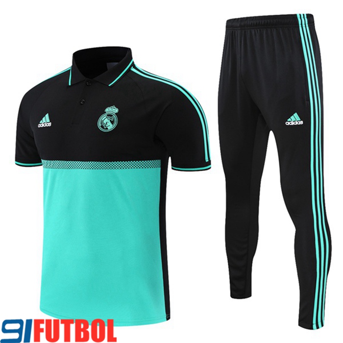 Camiseta Polo Real Madrid + Pantalones Negro/Verde 2021/2022