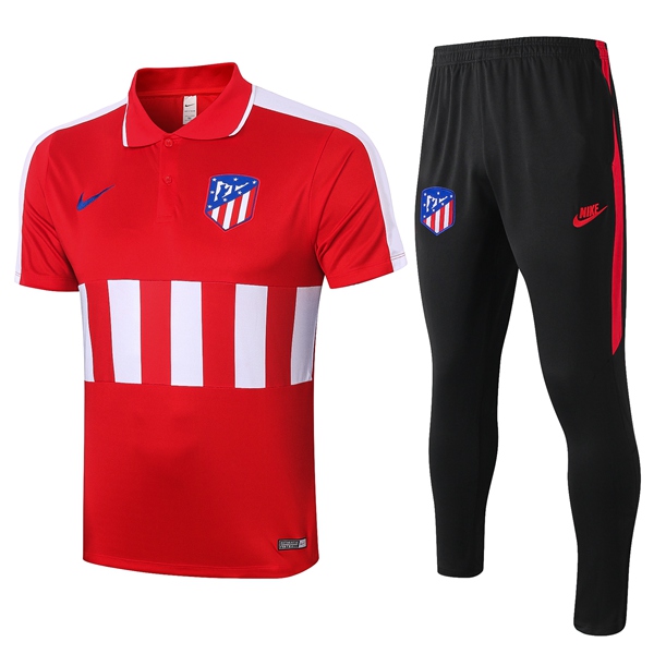 Camiseta Polo Atletico Madrid + Pantalones Rojo Blanca 2020/2021