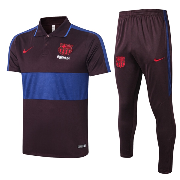Camiseta Polo FC Barcelona + Pantalones Marron Verde 2020/2021