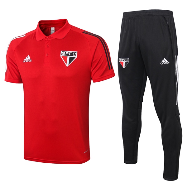 Camiseta Polo Sao Paulo FC + Pantalones Rojo 2020/2021