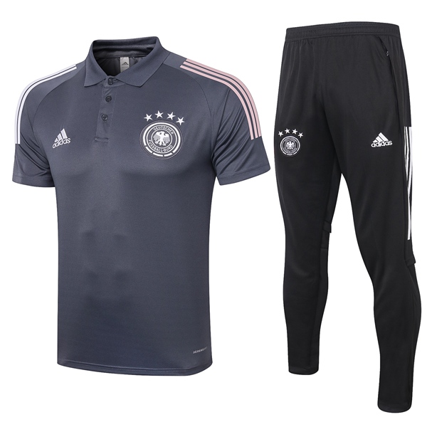 Camiseta Polo Alemania + Pantalones Gris Oscuro 2020/2021
