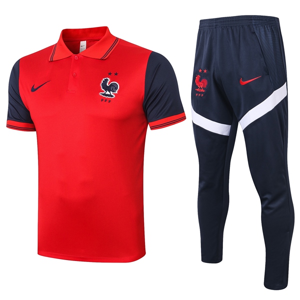 Camiseta Polo Francia + Pantalones Rojo 2020/2021