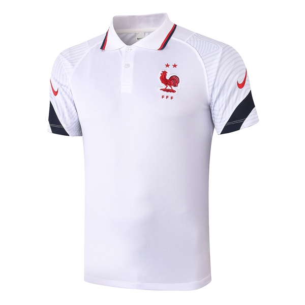 Camiseta Polo Futbol Francia Blanca 2020/2021