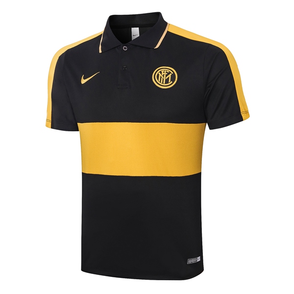 Camiseta Polo Futbol Inter Milan Negro Amarillo 2020/2021