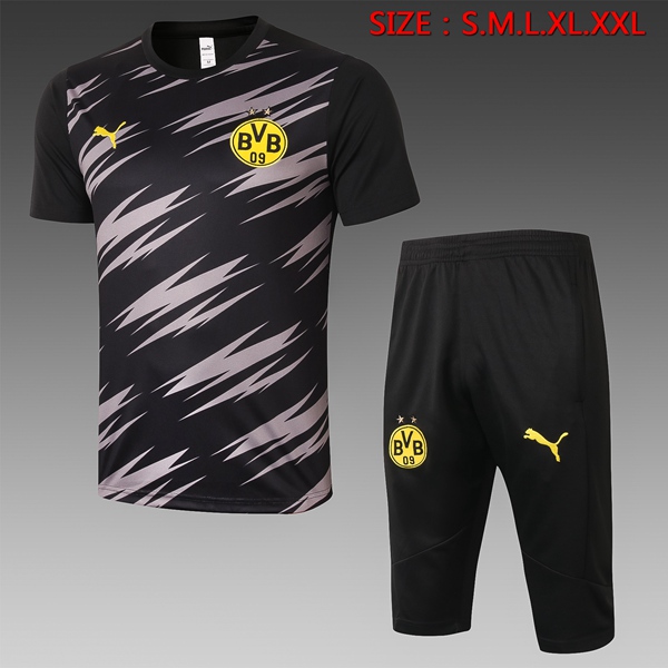 Camiseta Entrenamiento Dortmund BVB + Pantalones 3/4 Negro 2020/2021