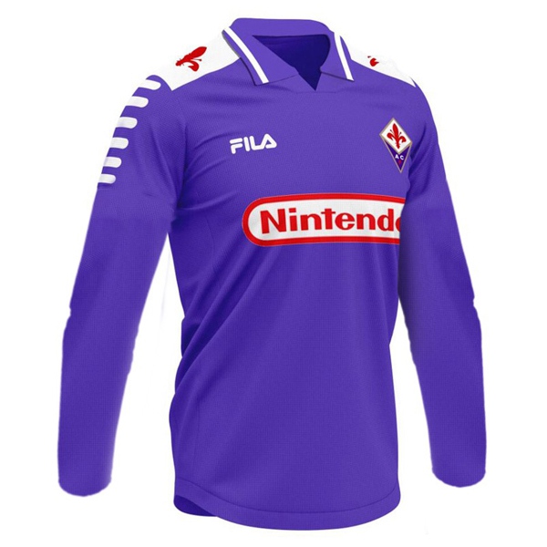 Camisetas De Futbol ACF Fiorentina Retro Titular Manga Larga 1998/1999