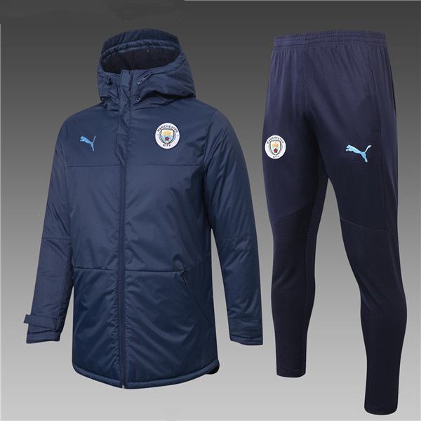 Chaqueta De Plumas Manchester City Azul Marin + Pantalones 2020/2021