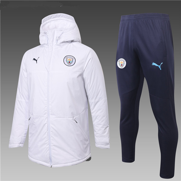 Chaqueta De Plumas Manchester City Blanco + Pantalones 2020/2021