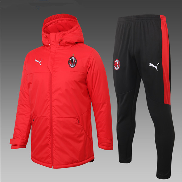 Chaqueta De Plumas Milan AC Roja + Pantalones 2020/2021