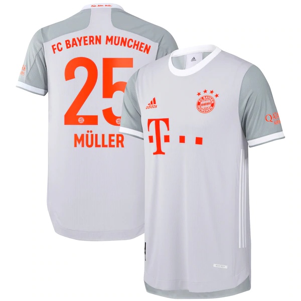 Camisetas De Futbol Bayern Munich (M眉ller 25) Alternativo 2020/2021