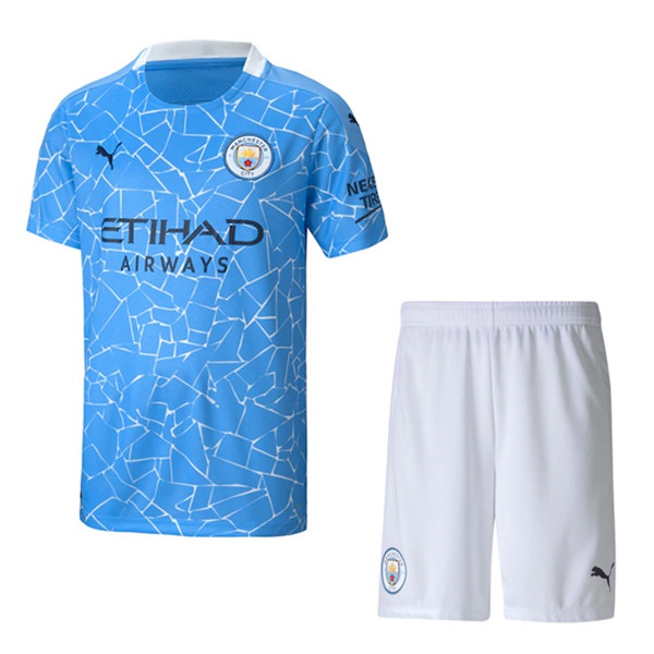 Camiseta Equipos De Futbol Manchester City Titular + Cortos 2020/2021