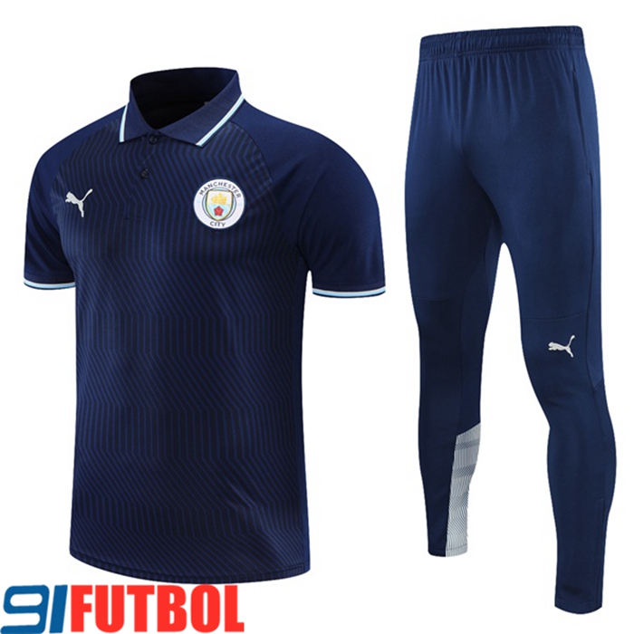 Camiseta Polo Manchester City + Pantalones Azul Marino 2021/2022