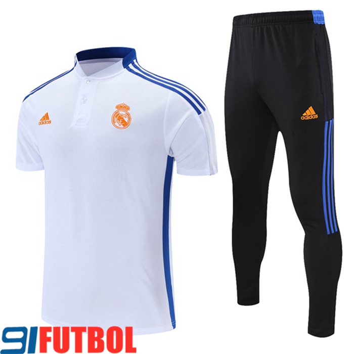 Camiseta Polo Real Madrid + Pantalones Blancaa/Azul 2021/2022