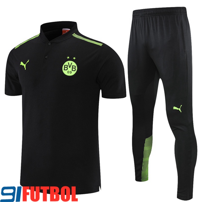 Camiseta Polo Dortmund BVB + Pantalones Negro/Verde 2021/2022