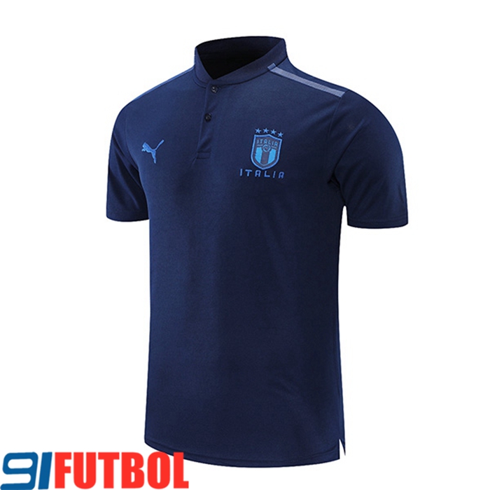 Camiseta Polo Italia Blancaa/Negro 2021/2022